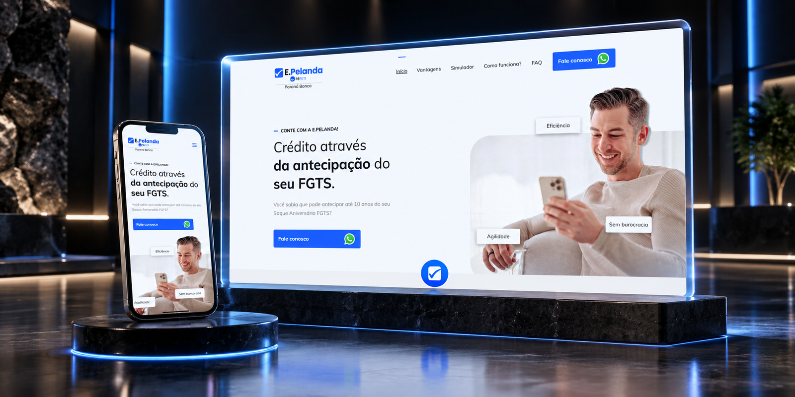 Mockup do projeto Epelanda — FGTS